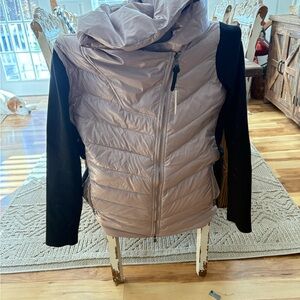 Calvin Klein Performance Beige  Mauve and Black Puffer Jacket
